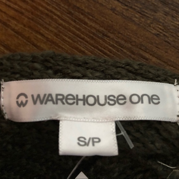 Olive Green Knitted Wrap Back Sweater - Picture 8 of 9